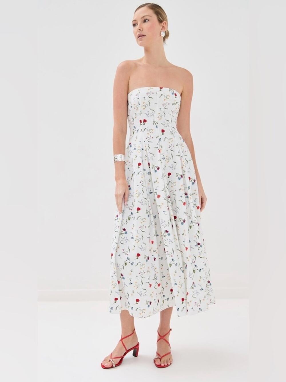 NWT Azeeza Sable Midi Dress in Multi Floral Small